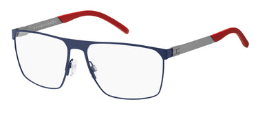 Premium Men Tommy Hilfiger Eyeglasses: TH 1861 - Matte Blue - SpecSMART Eye Clinic (Diagonal View)
